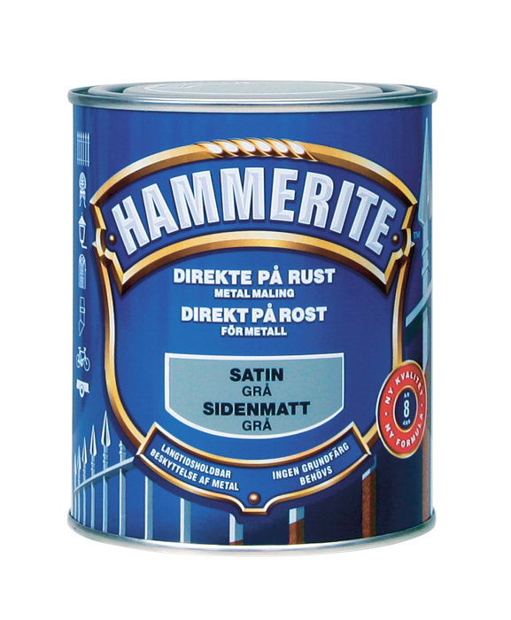 Hammerite metallmaling sateng grå 750 ml